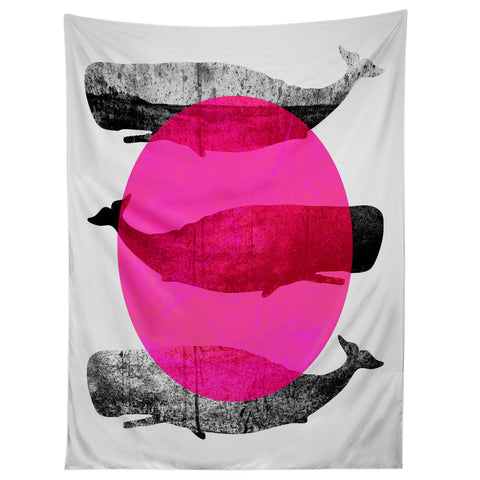 Elisabeth Fredriksson Whales Pink Tapestry