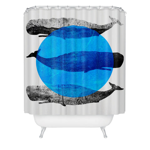 Elisabeth Fredriksson Whales Shower Curtain
