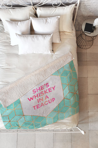 Elisabeth Fredriksson Whiskey In A Teacup Fleece Throw Blanket