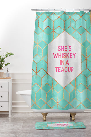 Elisabeth Fredriksson Whiskey In A Teacup Shower Curtain And Mat
