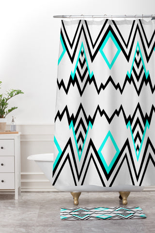 Elisabeth Fredriksson Wicked Valley Pattern 1 Shower Curtain And Mat