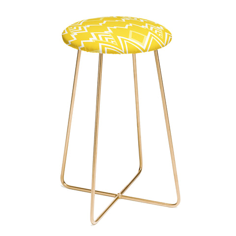 Elisabeth Fredriksson Wicked Valley Pattern Yellow Counter Stool