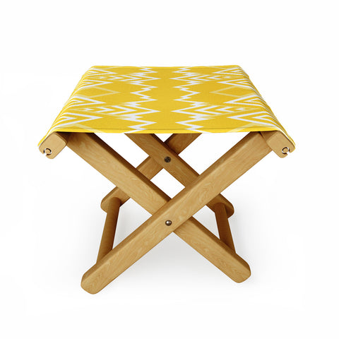 Elisabeth Fredriksson Wicked Valley Pattern Yellow Folding Stool