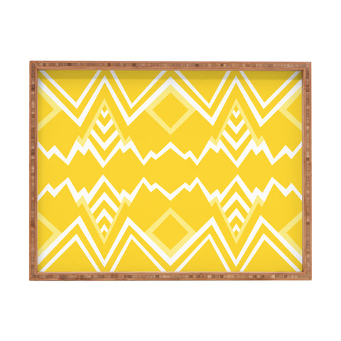 Elisabeth Fredriksson Wicked Valley Pattern Yellow Rectangular Tray