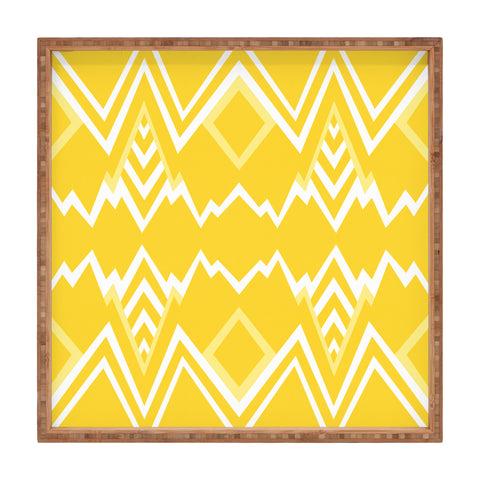 Elisabeth Fredriksson Wicked Valley Pattern Yellow Square Tray