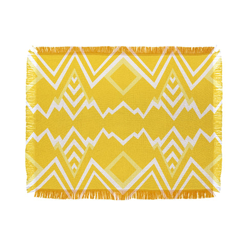 Elisabeth Fredriksson Wicked Valley Pattern Yellow Throw Blanket