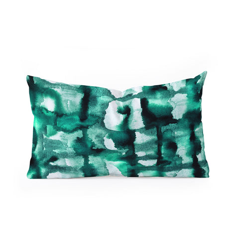 Elisabeth Fredriksson Wild Sea Watercolor Oblong Throw Pillow