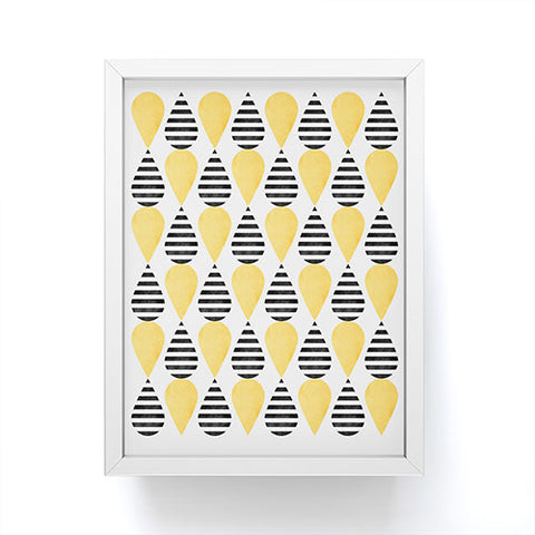 Elisabeth Fredriksson Yellow Drops Framed Mini Art Print