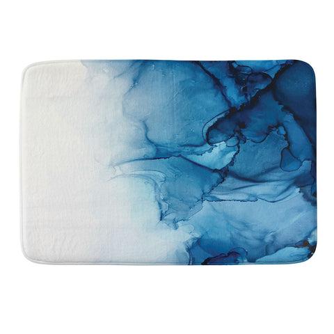 Elizabeth Karlson Blue Tides Abstract Memory Foam Bath Mat