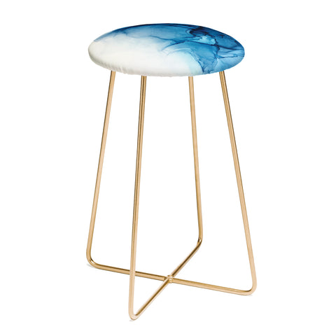 Elizabeth Karlson Blue Tides Abstract Counter Stool
