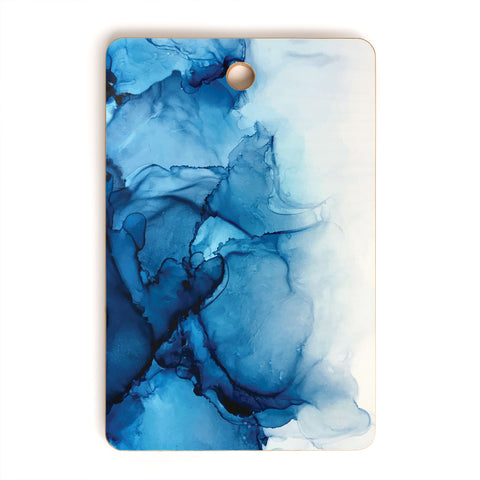 Elizabeth Karlson Blue Tides Abstract Cutting Board Rectangle