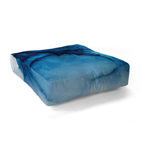 Elizabeth Karlson Blue Tides Abstract Floor Pillow Square