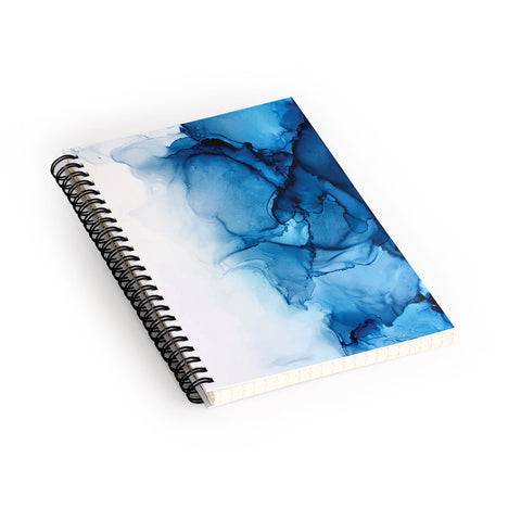 Elizabeth Karlson Blue Tides Abstract Spiral Notebook