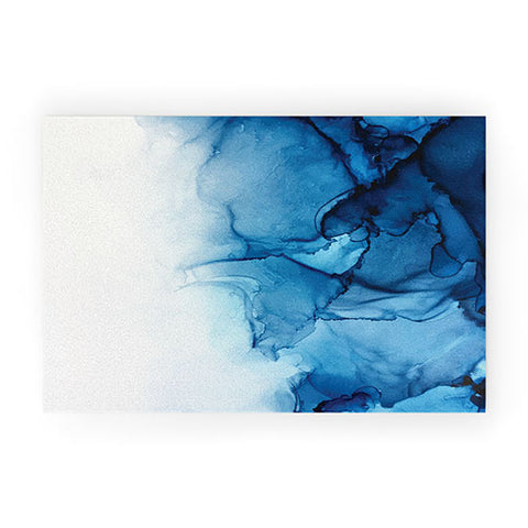 Elizabeth Karlson Blue Tides Abstract Welcome Mat