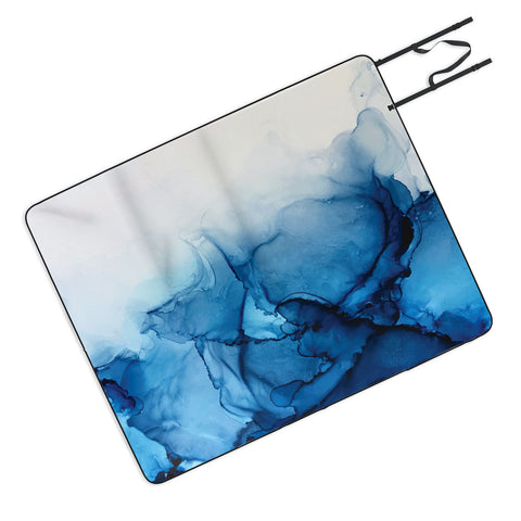 Elizabeth Karlson Blue Tides Abstract Picnic Blanket