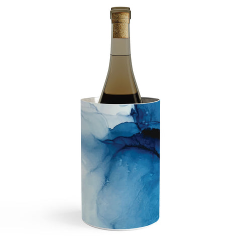 Elizabeth Karlson Blue Tides Abstract Wine Chiller