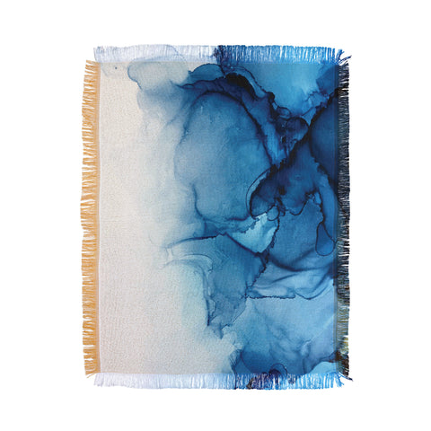 Elizabeth Karlson Blue Tides Abstract Throw Blanket