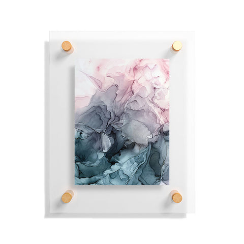 Elizabeth Karlson Blush and Paynes Grey Abstract Floating Acrylic Print