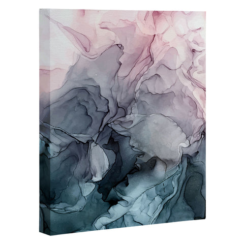Elizabeth Karlson Blush and Paynes Grey Abstract Art Canvas