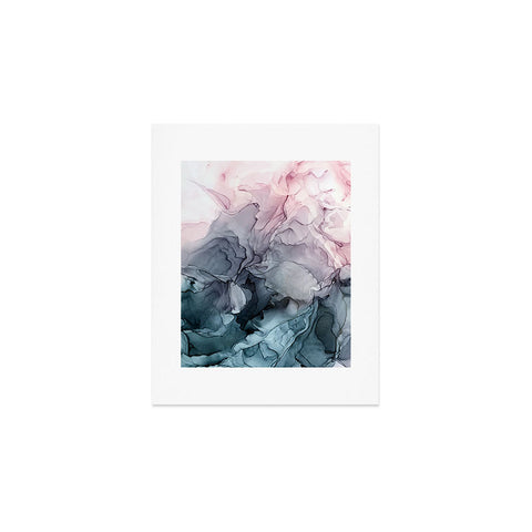 Elizabeth Karlson Blush and Paynes Grey Abstract Art Print