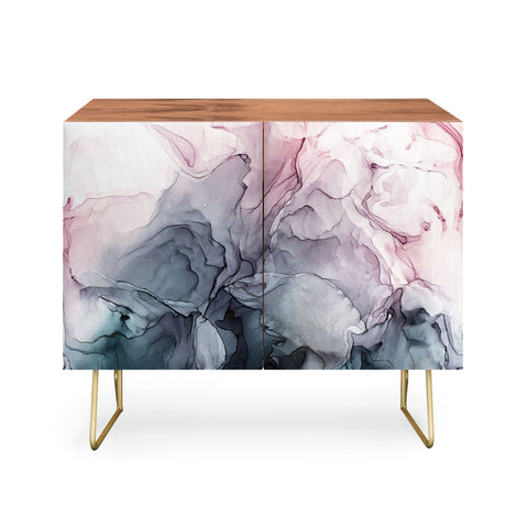 Elizabeth Karlson Blush and Paynes Grey Abstract Credenza