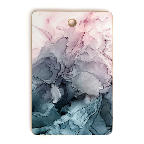 Elizabeth Karlson Blush and Paynes Grey Abstract Cutting Board Rectangle