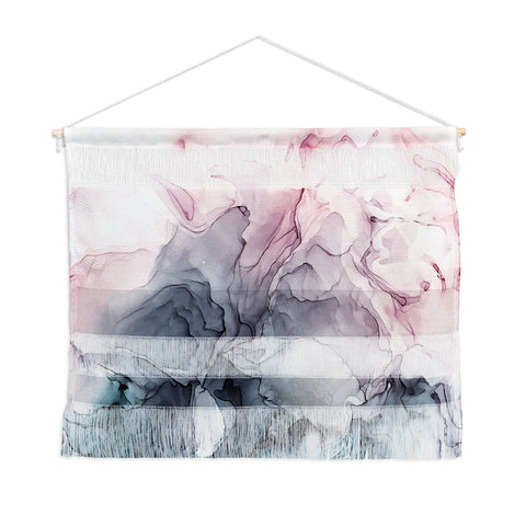 Elizabeth Karlson Blush and Paynes Grey Abstract Wall Hanging Landscape
