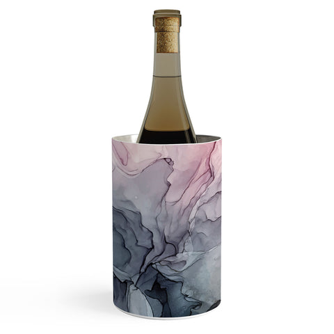 Elizabeth Karlson Blush and Paynes Grey Abstract Wine Chiller