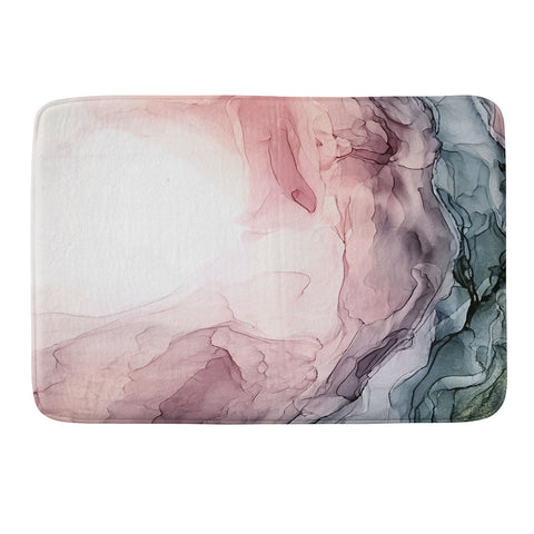 Elizabeth Karlson Blush Blue Dream Abstract Memory Foam Bath Mat
