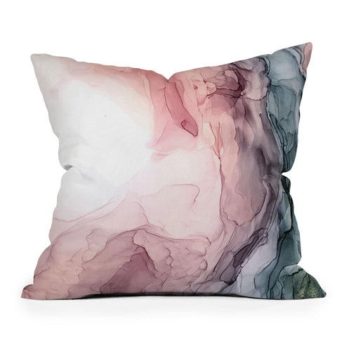 Elizabeth Karlson Blush Blue Dream Abstract Throw Pillow