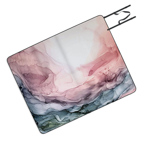 Elizabeth Karlson Blush Blue Dream Abstract Picnic Blanket