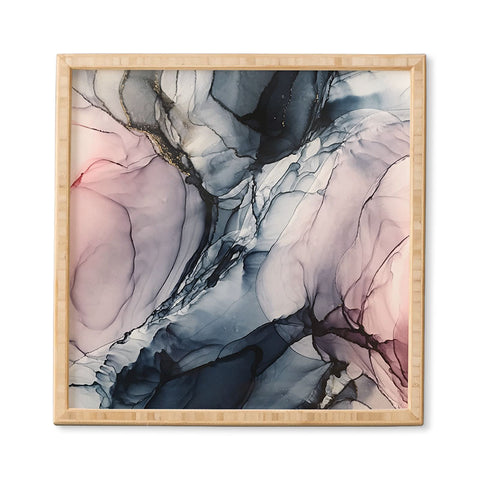 Elizabeth Karlson Blush Navy Gray Abstract Calm Framed Wall Art