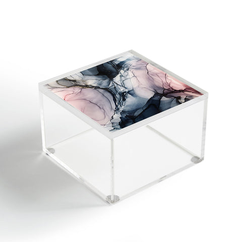 Elizabeth Karlson Blush Navy Gray Abstract Calm Acrylic Box