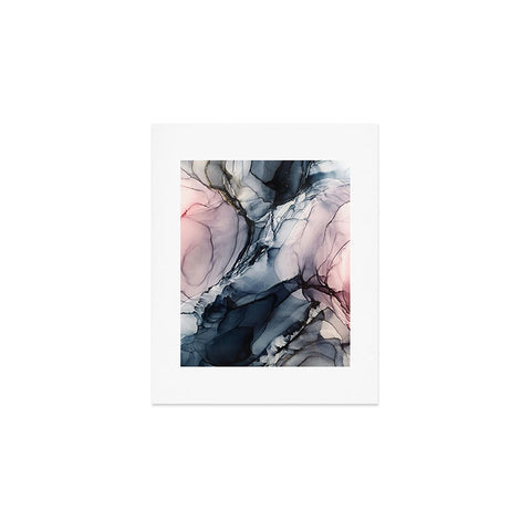 Elizabeth Karlson Blush Navy Gray Abstract Calm Art Print