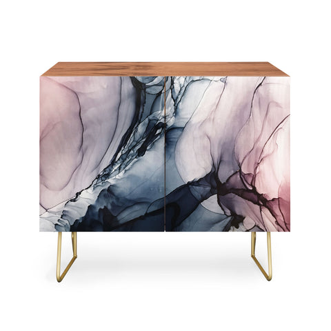 Elizabeth Karlson Blush Navy Gray Abstract Calm Credenza