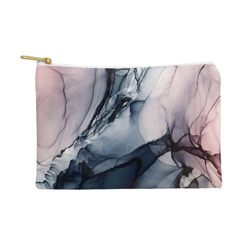 Elizabeth Karlson Blush Navy Gray Abstract Calm Pouch