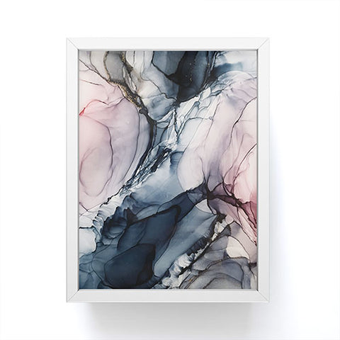 Elizabeth Karlson Blush Navy Gray Abstract Calm Framed Mini Art Print