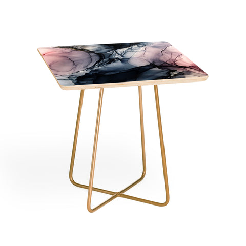 Elizabeth Karlson Blush Navy Gray Abstract Calm Side Table