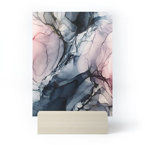 Elizabeth Karlson Blush Navy Gray Abstract Calm Mini Art Print
