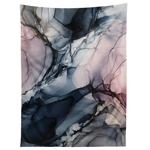 Elizabeth Karlson Blush Navy Gray Abstract Calm Tapestry