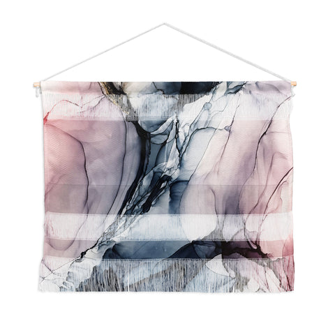 Elizabeth Karlson Blush Navy Gray Abstract Calm Wall Hanging Landscape