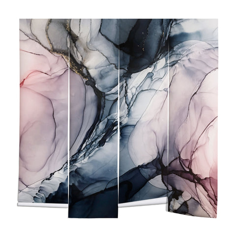 Elizabeth Karlson Blush Navy Gray Abstract Calm Wall Mural