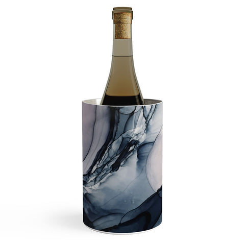 Elizabeth Karlson Blush Navy Gray Abstract Calm Wine Chiller