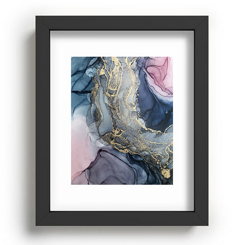 Elizabeth Karlson Blush Paynes Gray Gold Recessed Framing Rectangle