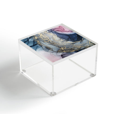 Elizabeth Karlson Blush Paynes Gray Gold Acrylic Box