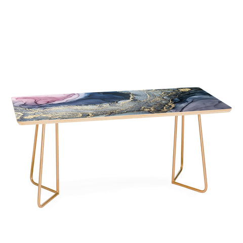 Elizabeth Karlson Blush Paynes Gray Gold Coffee Table