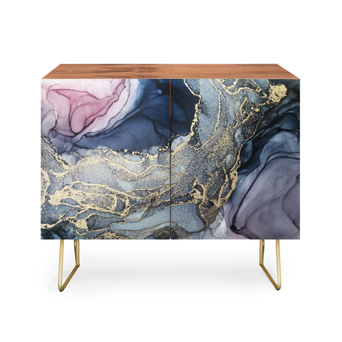 Elizabeth Karlson Blush Paynes Gray Gold Credenza