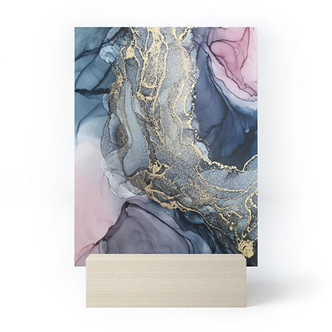 Elizabeth Karlson Blush Paynes Gray Gold Mini Art Print