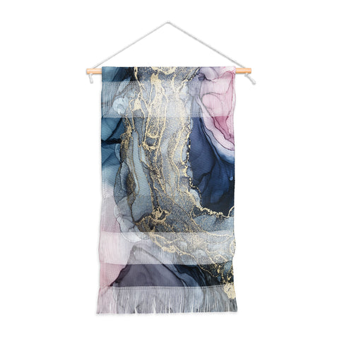 Elizabeth Karlson Blush Paynes Gray Gold Wall Hanging Portrait