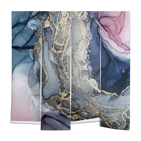 Elizabeth Karlson Blush Paynes Gray Gold Wall Mural